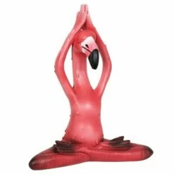 Cheapest 🛒 15.94" Metal Yoga Flamingo with Raised Hands Statue Pink - Exhart 🔔 -Garden Decor Shop unnamed file 3643