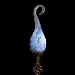 Wholesale 🎉 Pearlized Glass Solar Flame Stake Light Light Blue - Exhart 😀 -Garden Decor Shop unnamed file 3653