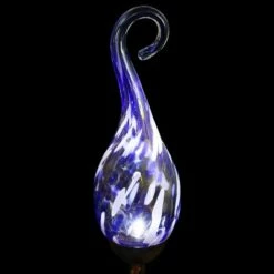 Discount ⌛ 36" Metal Solar Pearlized Glass Flame Stake Blue - Exhart ⌛ -Garden Decor Shop unnamed file 3667