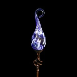 Discount ⌛ 36" Metal Solar Pearlized Glass Flame Stake Blue - Exhart ⌛ -Garden Decor Shop unnamed file 3670