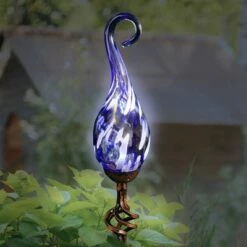 Discount ⌛ 36" Metal Solar Pearlized Glass Flame Stake Blue - Exhart ⌛ -Garden Decor Shop unnamed file 3671