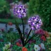 New ❤️ 29.13" Metal Solar Double Hydrangea Stake Purple - Exhart ✨ -Garden Decor Shop unnamed file 3690