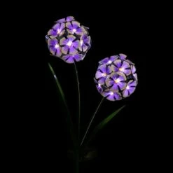 New ❤️ 29.13" Metal Solar Double Hydrangea Stake Purple - Exhart ✨ -Garden Decor Shop unnamed file 3693