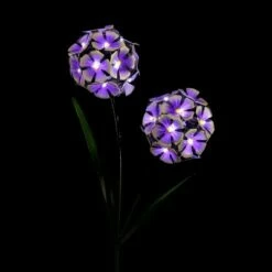 New ❤️ 29.13" Metal Solar Double Hydrangea Stake Purple - Exhart ✨ -Garden Decor Shop unnamed file 3694