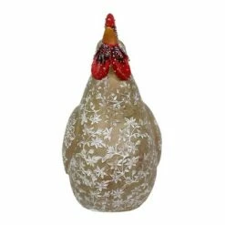 Outlet 👍 9.84" Resin Rooster Garden Statue White/Gold/Red - Exhart 👏 -Garden Decor Shop unnamed file 3716