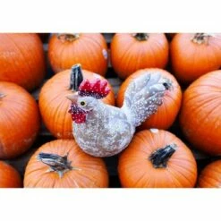 Outlet 👍 9.84" Resin Rooster Garden Statue White/Gold/Red - Exhart 👏 -Garden Decor Shop unnamed file 3718