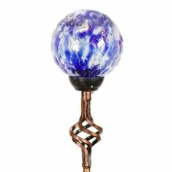 Deals 😉 31" Resin Solar Pearlized Glass Honeycomb Finial Garden Stake Blue - Exhart 🥰 -Garden Decor Shop unnamed file 3735