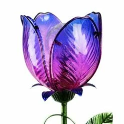 Buy 😉 35.8" Metal and Glass Solar Flower Stake Purple - Exhart 🔔 -Garden Decor Shop unnamed file 3773