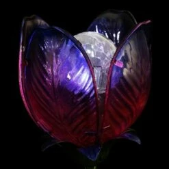 Buy 😉 35.8" Metal and Glass Solar Flower Stake Purple - Exhart 🔔 -Garden Decor Shop unnamed file 3774