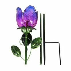 Buy 😉 35.8" Metal and Glass Solar Flower Stake Purple - Exhart 🔔 -Garden Decor Shop unnamed file 3775