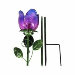 Buy 😉 35.8" Metal and Glass Solar Flower Stake Purple - Exhart 🔔 -Garden Decor Shop unnamed file 3781