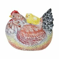 Cheap 🎉 8.27" Resin Hen with Two Chicks Statue- Exhart ✔️ -Garden Decor Shop unnamed file 3793