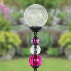 Brand new 🛒 29.5" Solar Crackle Glass Ball and Bead Stake - Exhart 💯 -Garden Decor Shop unnamed file 3824
