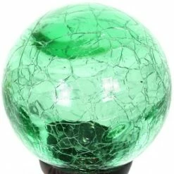 New ✔️ 31" Metal Solar Crackle Glass Ball Stake - Exhart 💯 -Garden Decor Shop unnamed file 3836
