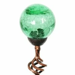 New ✔️ 31" Metal Solar Crackle Glass Ball Stake - Exhart 💯 -Garden Decor Shop unnamed file 3840