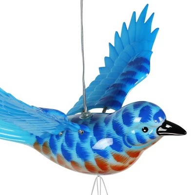 Budget π₯ 9.25" Metal and Plastic Solar Bird Fluttering Wings Wind Chime Blue - Exhart π 5 Budget π₯ 9.25" Metal and Plastic Solar Bird Fluttering Wings Wind Chime Blue - Exhart π - Image 3