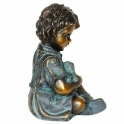 Top 10 ❤️ 10.24" Look Boy and Puppy Statue Bronze - Exhart 🥰 -Garden Decor Shop unnamed file 3862