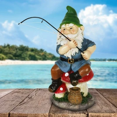 Buy π 11.22" Resin Fishing Frankie Gnome Statue - Exhart π― 3 Buy π 11.22" Resin Fishing Frankie Gnome Statue - Exhart π―