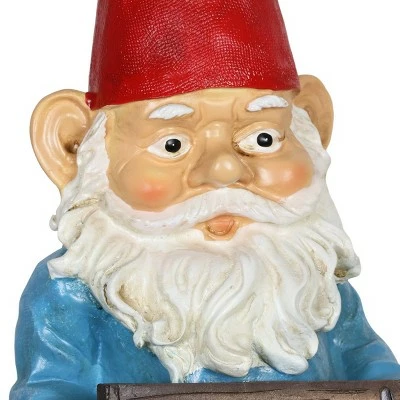 Budget 𧨠13" Resin Gilbert the Go Away Sign Gnome - Exhart β 5 Budget 𧨠13" Resin Gilbert the Go Away Sign Gnome - Exhart β - Image 3