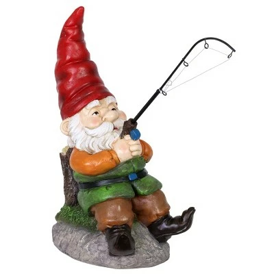 Discount 𧨠11.22" Resin Fishing Frank Gnome Statue - Exhart π― 9 Discount 𧨠11.22" Resin Fishing Frank Gnome Statue - Exhart π― - Image 8