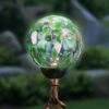 Best Pirce 👍 31" Solar Pearlized Glass Honeycomb Finial Resin Garden Stakes Green - Exhart 😀 -Garden Decor Shop unnamed file 3920
