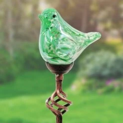 Best Pirce ✔️ 31" Resin Solar Pearlized Glass Bird Finial Garden Stake Green - Exhart 🌟 -Garden Decor Shop unnamed file 3936