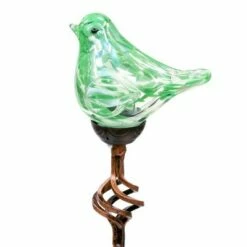 Best Pirce ✔️ 31" Resin Solar Pearlized Glass Bird Finial Garden Stake Green - Exhart 🌟 -Garden Decor Shop unnamed file 3940