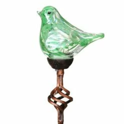 Best Pirce ✔️ 31" Resin Solar Pearlized Glass Bird Finial Garden Stake Green - Exhart 🌟 -Garden Decor Shop unnamed file 3941