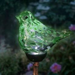 Best Pirce ✔️ 31" Resin Solar Pearlized Glass Bird Finial Garden Stake Green - Exhart 🌟 -Garden Decor Shop unnamed file 3943