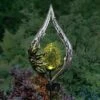 Brand new 😀 38" Resin Solar Teardrop Garden Stake With Amber Glass Silver - Exhart ⭐ -Garden Decor Shop unnamed file 3949