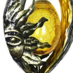 Brand new 😀 38" Resin Solar Teardrop Garden Stake With Amber Glass Silver - Exhart ⭐ -Garden Decor Shop unnamed file 3951