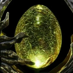 Brand new 😀 38" Resin Solar Teardrop Garden Stake With Amber Glass Silver - Exhart ⭐ -Garden Decor Shop unnamed file 3953