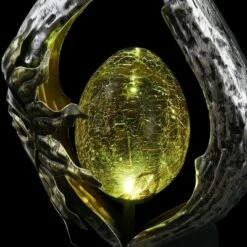 Brand new 😀 38" Resin Solar Teardrop Garden Stake With Amber Glass Silver - Exhart ⭐ -Garden Decor Shop unnamed file 3954