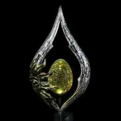 Brand new 😀 38" Resin Solar Teardrop Garden Stake With Amber Glass Silver - Exhart ⭐ -Garden Decor Shop unnamed file 3958