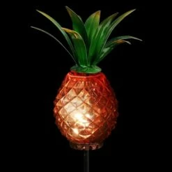 Hot Sale ❤️ 6.1" Metal Solar Pineapple Garden Stake Red - Exhart 😀 -Garden Decor Shop unnamed file 3964