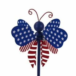 Coupon ❤️ Evergreen Flag Beautiful Dragonfly Americana Spinning Garden Stake - 6 x 6 x 28 Inches 🎉