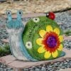 Best deal ⭐ 8.27" Resin Garden Snail Green/Blue/Yellow - Exhart 🛒 -Garden Decor Shop unnamed file 3977