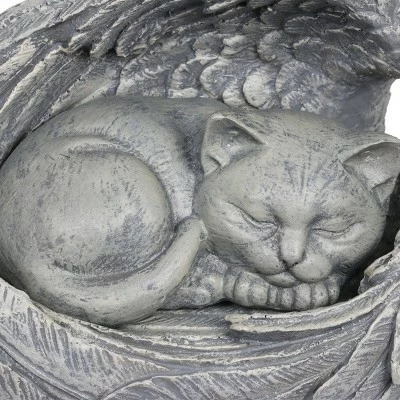 Wholesale π― 6.3" Resin Cat In Angel Wings Statue Gray - Exhart π― 5 Wholesale π― 6.3" Resin Cat In Angel Wings Statue Gray - Exhart π― - Image 4