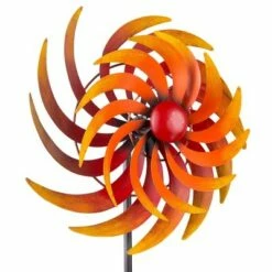 Best Pirce 💯 Alpine Corporation Alpine 75" Fiery Metal Kinetic Dual Spinning Stake Red 🛒 -Garden Decor Shop unnamed file 4008