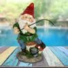 Outlet ⌛ 11.14" Resin Fishing Frodo Gnome Red/Green/Blue - Exhart 🔥 -Garden Decor Shop unnamed file 4011