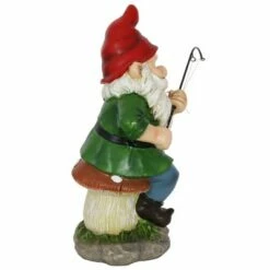 Outlet ⌛ 11.14" Resin Fishing Frodo Gnome Red/Green/Blue - Exhart 🔥 -Garden Decor Shop unnamed file 4016