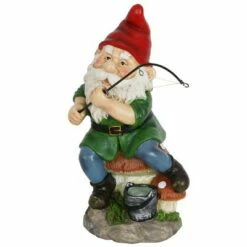 Outlet ⌛ 11.14" Resin Fishing Frodo Gnome Red/Green/Blue - Exhart 🔥 -Garden Decor Shop unnamed file 4017