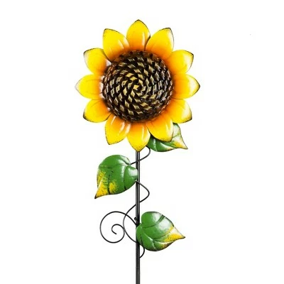 Wholesale 🌟 Evergreen Radiant Sunflower Garden Stake, Set of 3- 10x36x1, 7.5x31x1, 7x24x1 in 😍 4 Wholesale 🌟 Evergreen Radiant Sunflower Garden Stake, Set of 3- 10x36x1, 7.5x31x1, 7x24x1 in 😍 - Image 2