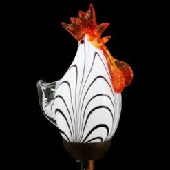 Coupon ✨ 29.13" Metal and Glass Solar Pink Rooster Stake Pink - Exhart ⭐ -Garden Decor Shop unnamed file 4080