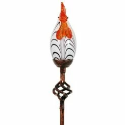 Coupon ✨ 29.13" Metal and Glass Solar Pink Rooster Stake Pink - Exhart ⭐ -Garden Decor Shop unnamed file 4082