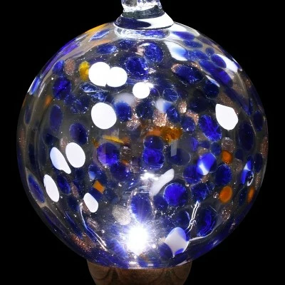 Discount β 46.25" Solar Metal and Glass Ball Wind Chime Blue - Exhart π 6 Discount β 46.25" Solar Metal and Glass Ball Wind Chime Blue - Exhart π - Image 4