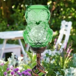 Budget 💯 42" Solar Resin/Glass Owl Garden Stake Green - Exhart 👏 -Garden Decor Shop unnamed file 4115
