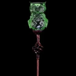 Budget 💯 42" Solar Resin/Glass Owl Garden Stake Green - Exhart 👏 -Garden Decor Shop unnamed file 4119