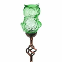 Budget 💯 42" Solar Resin/Glass Owl Garden Stake Green - Exhart 👏 -Garden Decor Shop unnamed file 4122