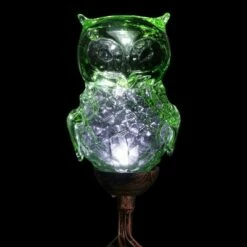 Budget 💯 42" Solar Resin/Glass Owl Garden Stake Green - Exhart 👏 -Garden Decor Shop unnamed file 4123